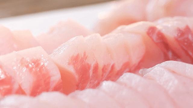 접시에 담긴 신선한 생선회