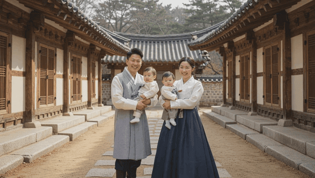 한복을 입은 가족