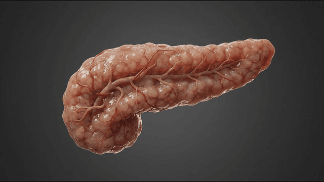 Detailed view of a human pancreas
