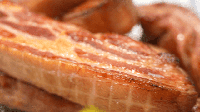 Juicy roasted smoked duck placed on tray