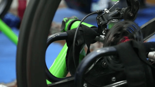 Fast moving bicycle wheel