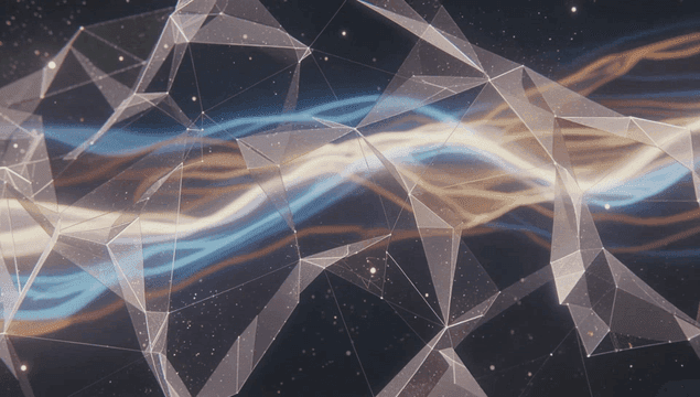 Dynamic flow of colorful light waves