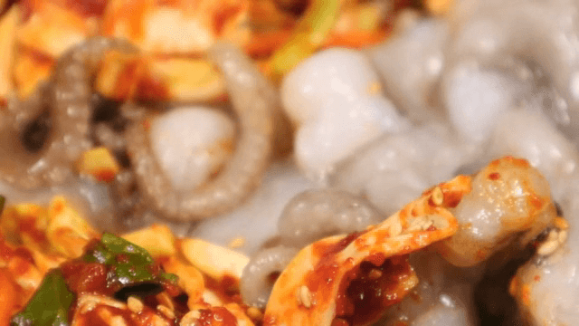 Spicy stir-fried octopus with vegetables