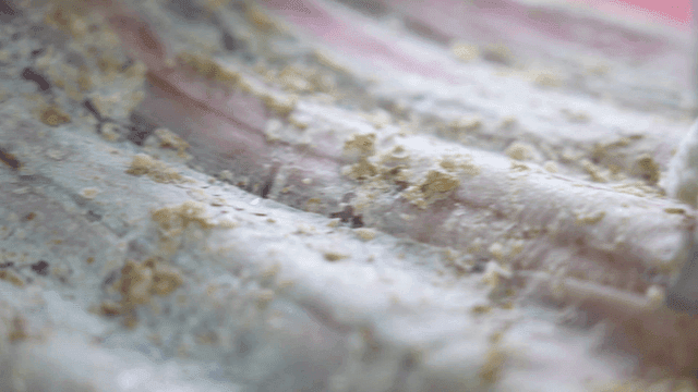 Close-up of surface of aged meat