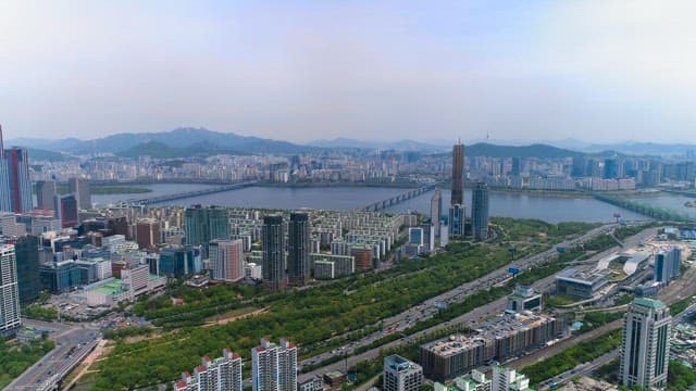 Cityscape of a Busy Midday City