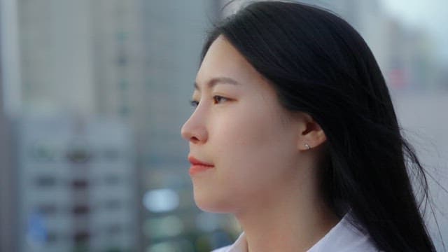 Woman getting some fresh air outdoors