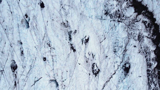 View of a vast glacier