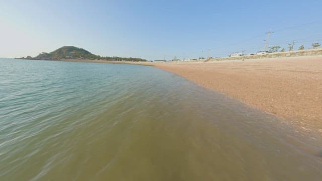 Serene beach with clear blue sea