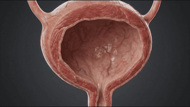 Detailed view of a human bladder
