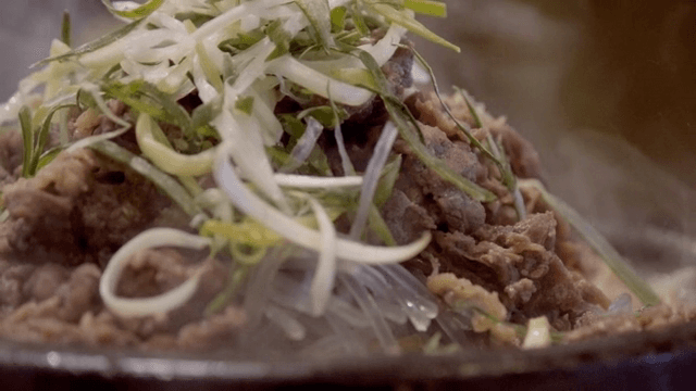 파와 함께 지글거리는 불고기