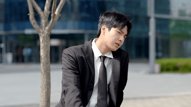 Male office worker with complicated thoughts