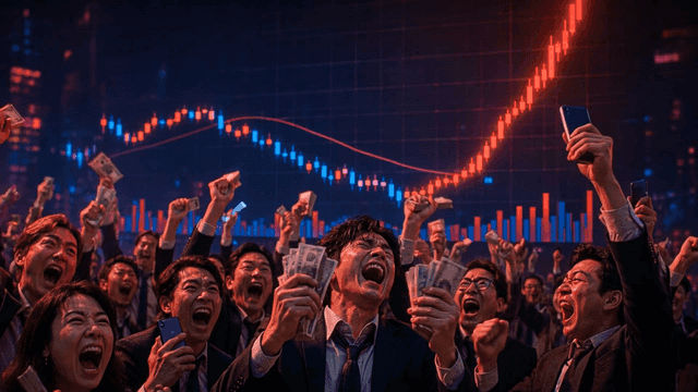 주식 시장 성공을 축하하는 흥분한 거래자들