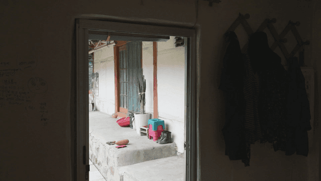 Traditional rural house entrance