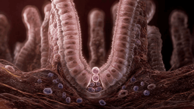 Detailed view of biological structures