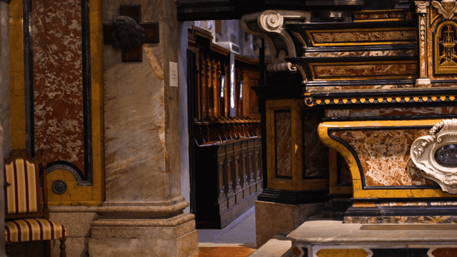 Elaborate interior of historic cathedral