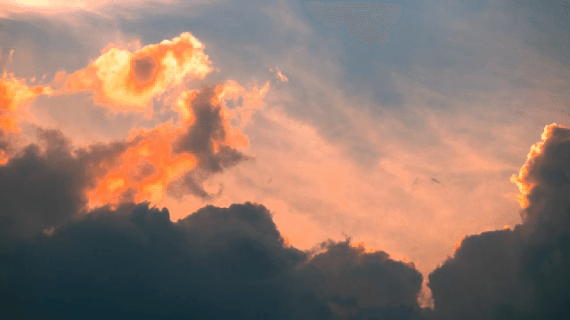 Sunset clouds with vibrant colors