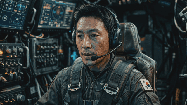 Air Force pilot in cockpit