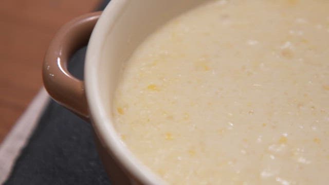 Warm Porridge in a Ceramic Bowl