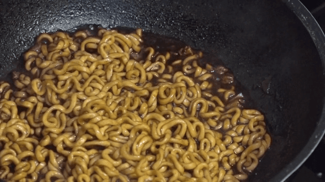 한국식 짜장라면 요리