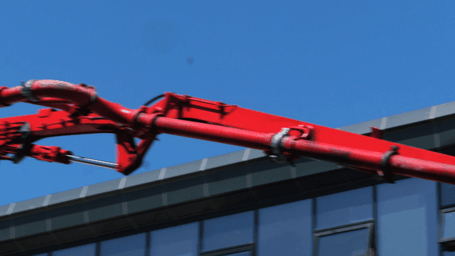 Concrete pouring at a construction site