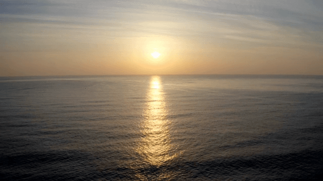 Sunset over a calm ocean