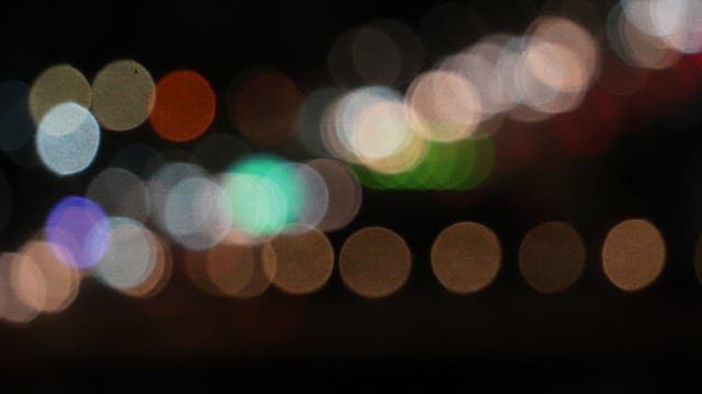 Blurred Lights in a Cityscape at Night