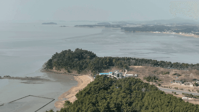 Coastal area surrounded by calm sea