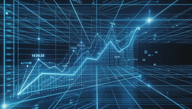 Digital graph with data points and lines