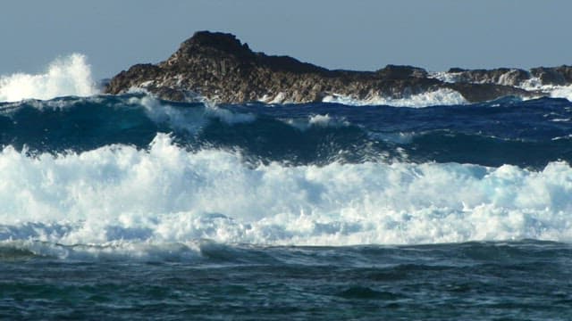 Crashing Waves at a Rugged Coastline