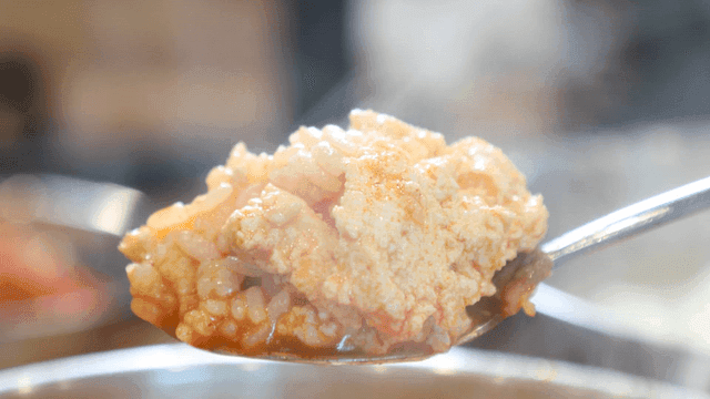 Jjamppong soft tofu with rice mixed in