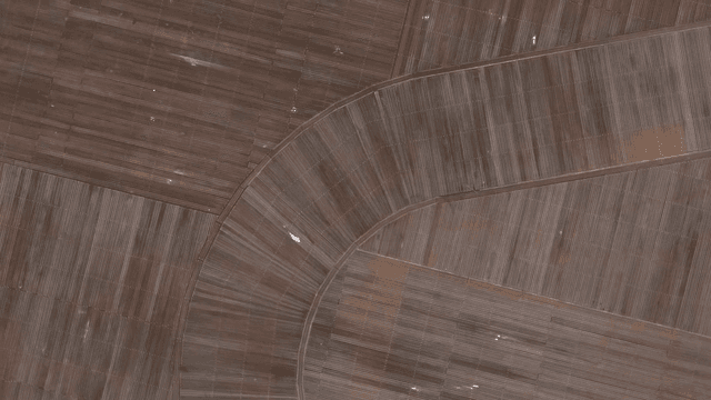 넓은 농경지의 항공 뷰