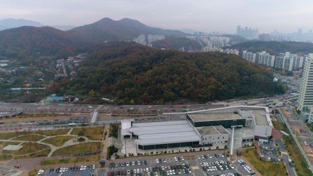 Urban Landscape with Buildings and Roads