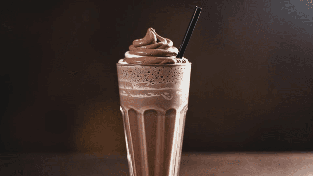 Creamy chocolate milkshake