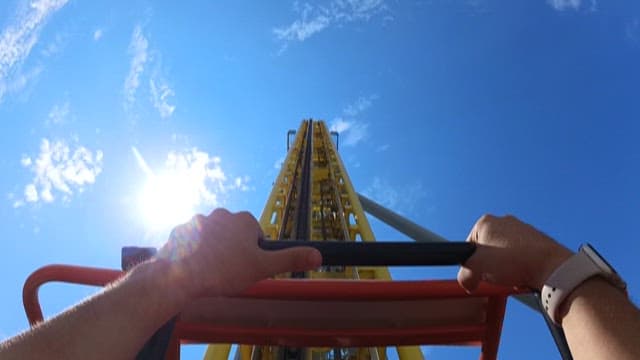 Roller Coaster Ride at an Amusement Park