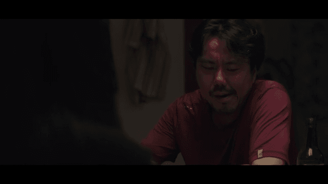 Man speaking with a scary expression