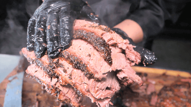 Hot and tender smoked brisket