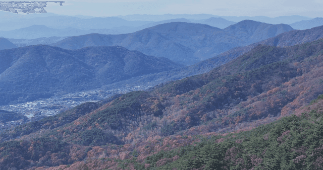 산맥의 광활한 전망