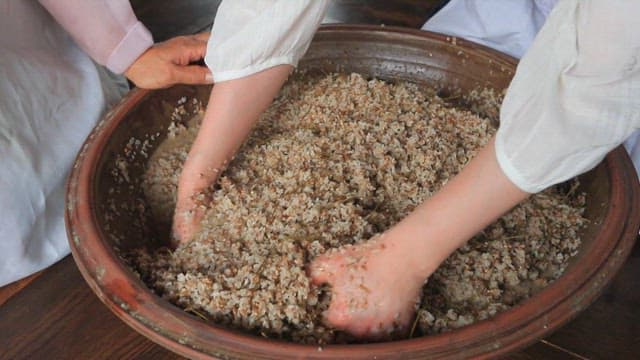 Malted non-glutinous rice prepared for making traditional Korean alcohol