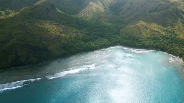 Serene Coastal Landscape with Lush Greenery