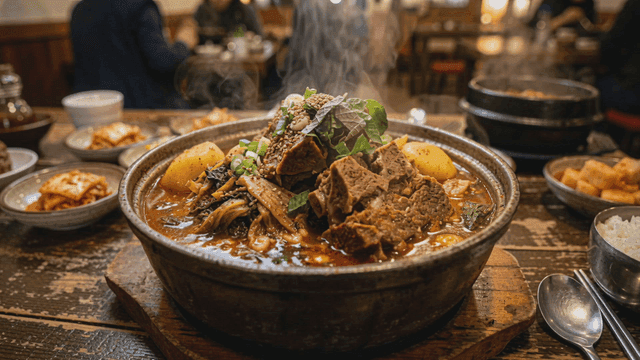 Gamjatang in large pot