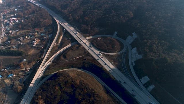 Busy Highway Interchange