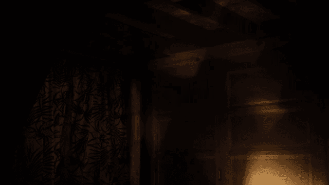 어두운 방안을 비추는 불빛