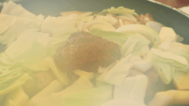 Steaming hot chicken galbi with vegetables