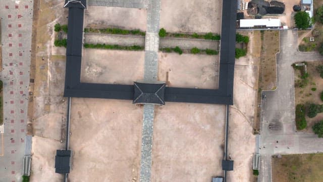 위에서 본 전통 한국 건축물