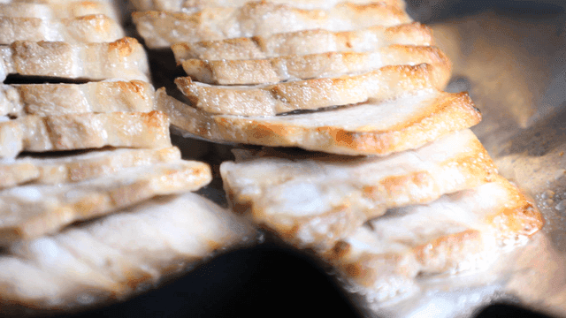 Sizzling grilled bossam in pan