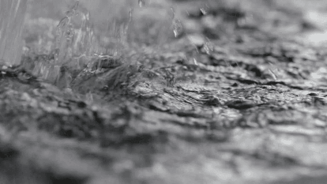 Water splashing and creating ripples