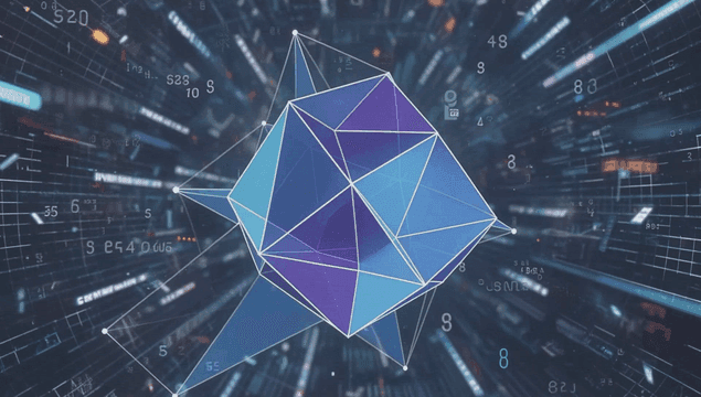 Geometric shape with digital data