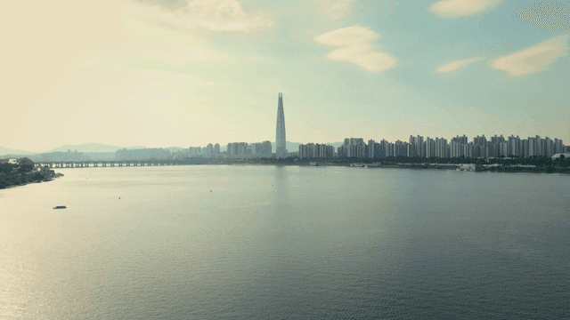 River with a city skyline in the background