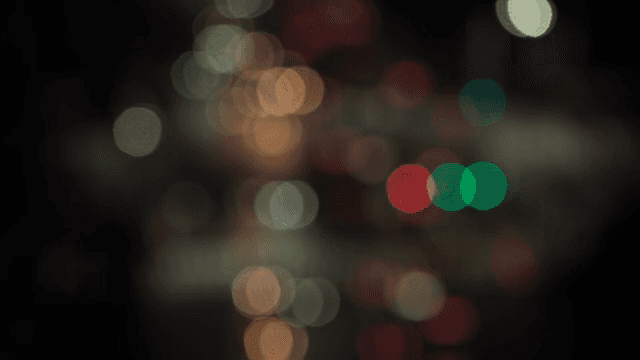 Blurred city lights at night