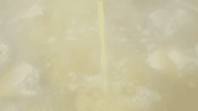 Ladle for pouring broth into pot